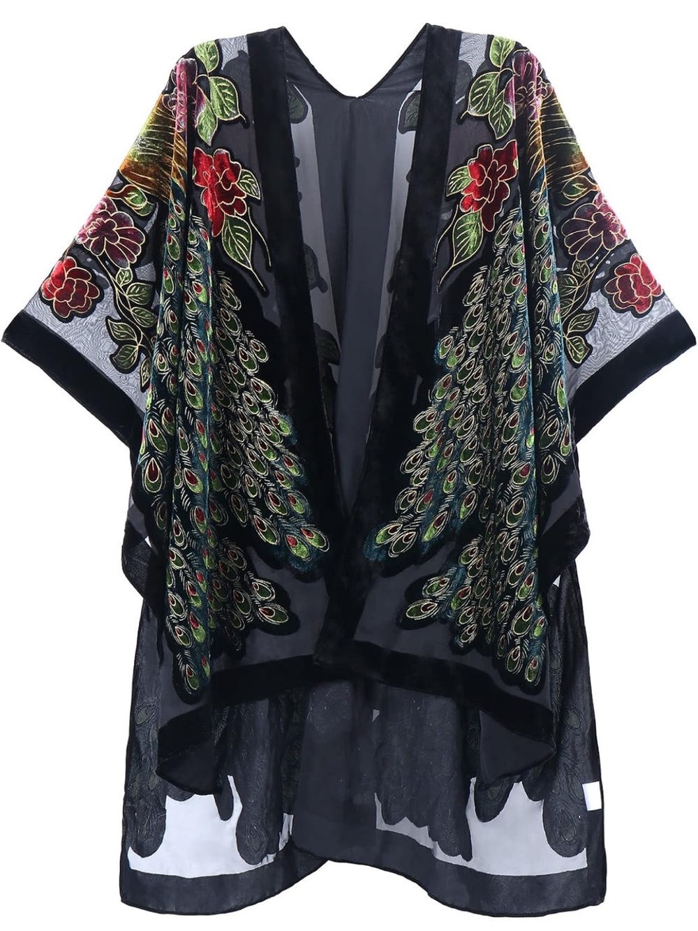Burnout Velvet Kimono